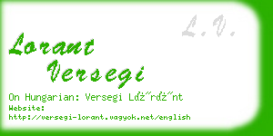 lorant versegi business card